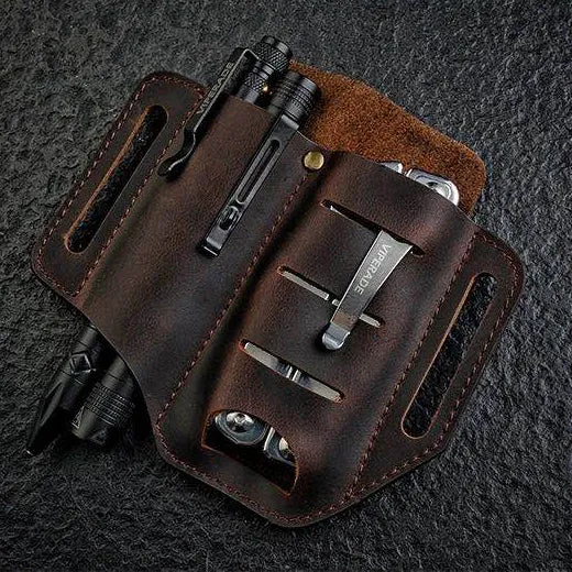 100% Handmade High Quality Leather Belt Loop Waist Multitool Sheath