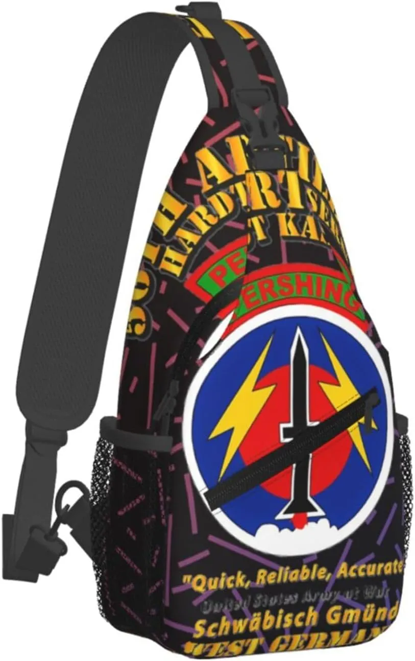 56th Artillery Command Pershing Hardt Kaserne Small Crossbody Backpack Sling Bag For Men Women Mini One Shoulder Chest Bags Gym Sport Travel Hiking Daypack