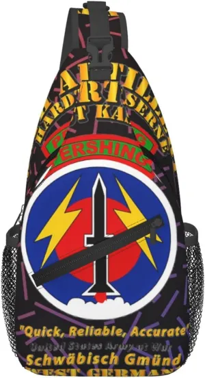 56th Artillery Command Pershing Hardt Kaserne Small Crossbody Backpack Sling Bag For Men Women Mini One Shoulder Chest Bags Gym Sport Travel Hiking Daypack