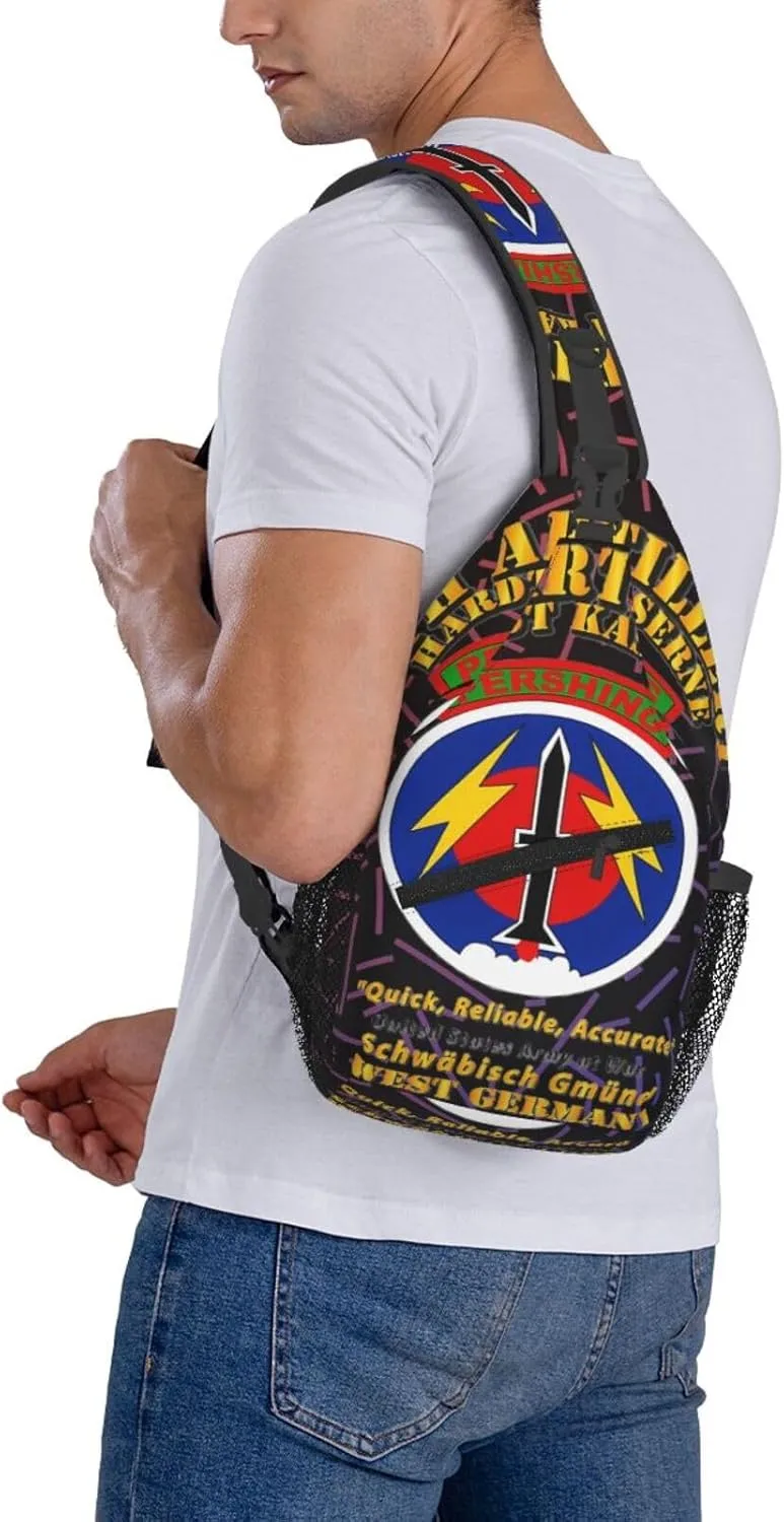 56th Artillery Command Pershing Hardt Kaserne Small Crossbody Backpack Sling Bag For Men Women Mini One Shoulder Chest Bags Gym Sport Travel Hiking Daypack
