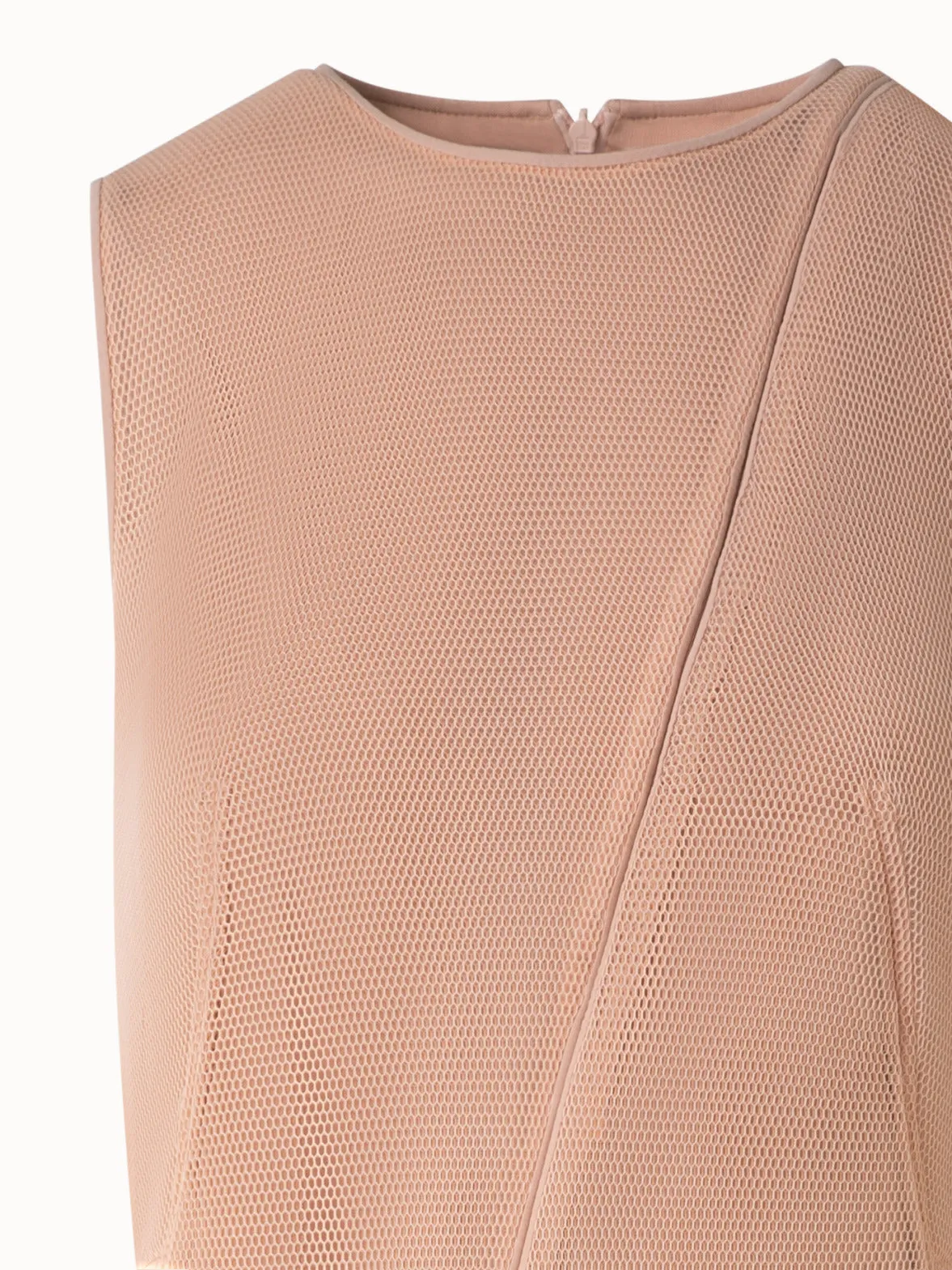 Asymmetrical Techno Grid Midi Dress