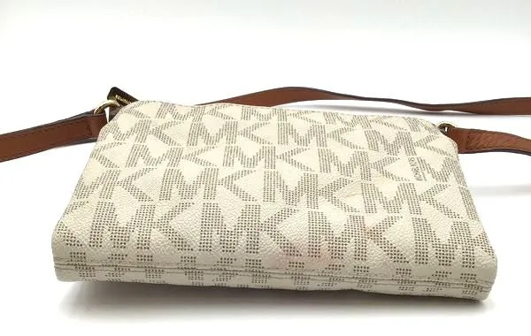 Authentic Michael Kors Women's Beige Brown Luxury Crossbody Bag - COA Included