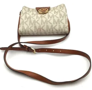 Authentic Michael Kors Women's Beige Brown Luxury Crossbody Bag - COA Included