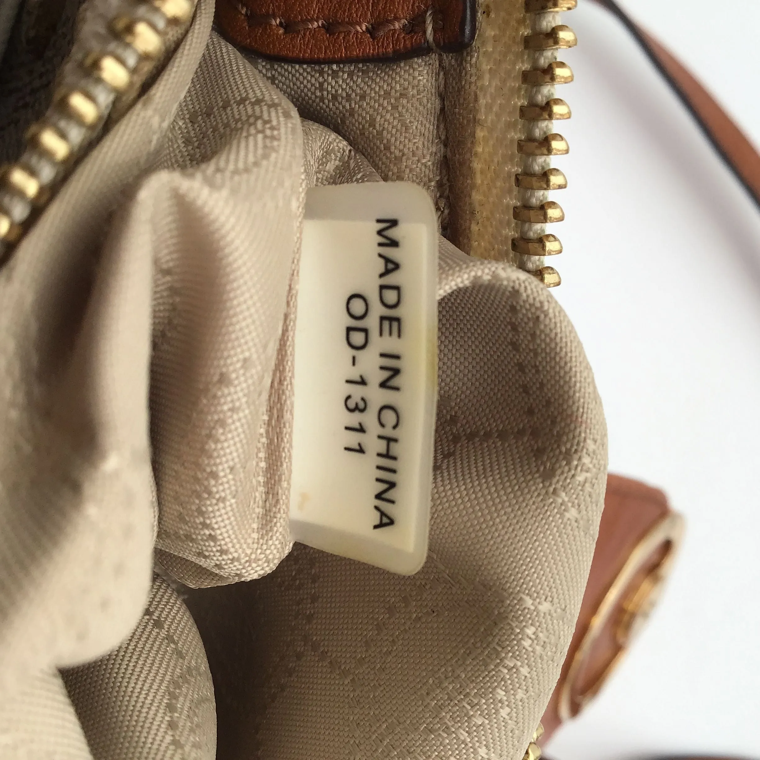 Authentic Michael Kors Women's Beige Brown Luxury Crossbody Bag - COA Included