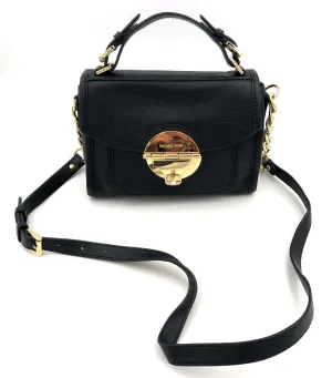 Authentic Michael Kors Women's Black Luxury Leather Crossbody Bag - COA Included