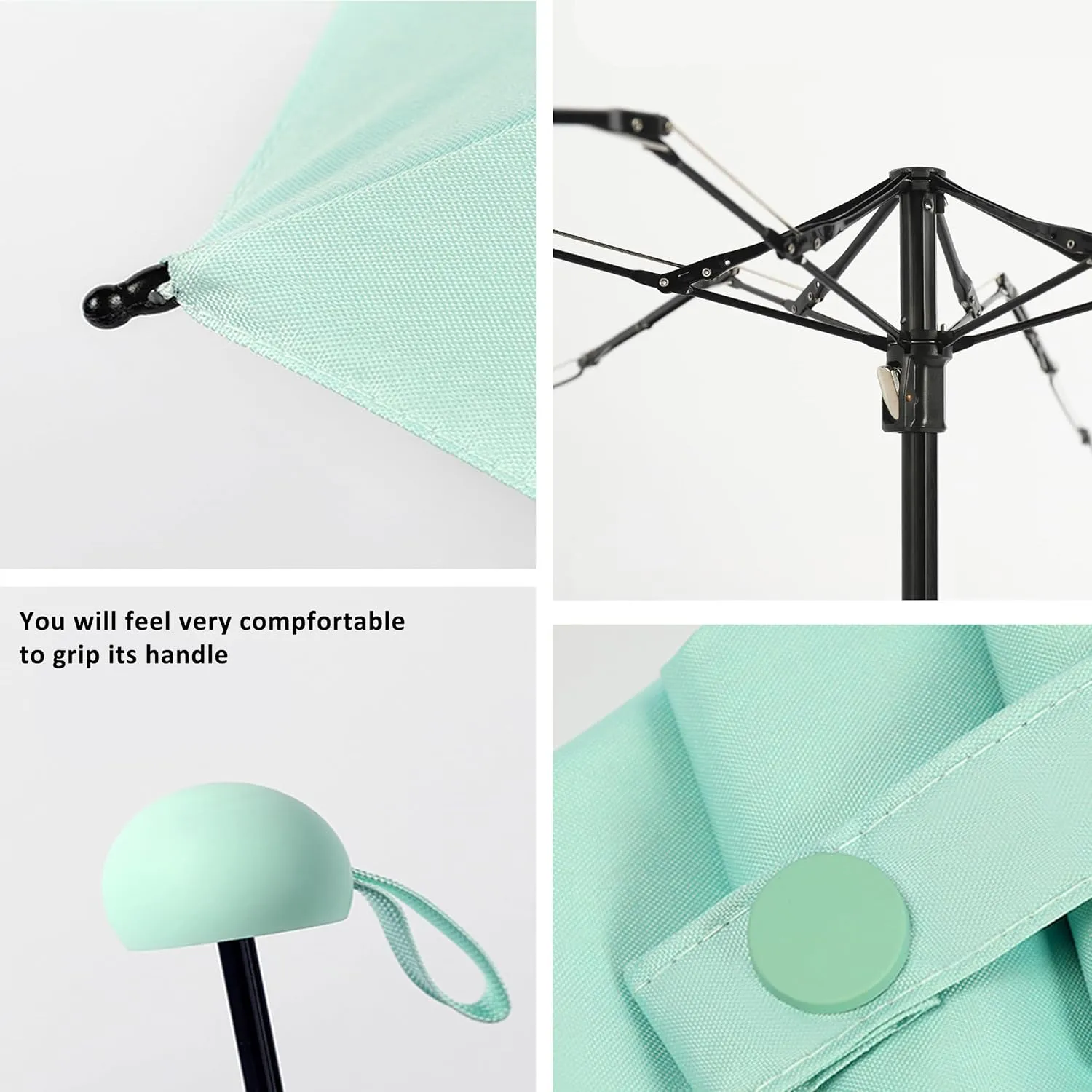 BAODINI Travel Mini Umbrella for Purse With Case Small Compact UV Sun Protection Sun Lightweight Tiny Pocket Umbrella for Women Kids and Men