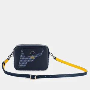 Blue leather Cross body
