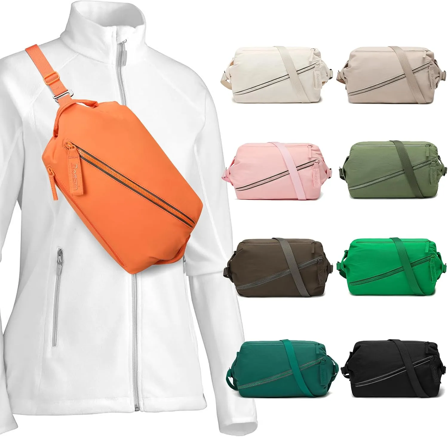 BOSSTIN Small Gym Bag for Women Men, Small Duffle Bag Crossbody Bags for Women, Lightweight Compact Sports Bag for Gym Work Fitness Travel, 3 in 1 Workout Bag-Orange