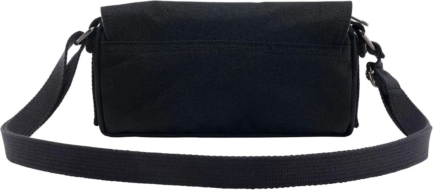 Carhartt Crossbody Horizontal Bag, Carries as a Crossbody or Waist Pack with Removable Strap, Black