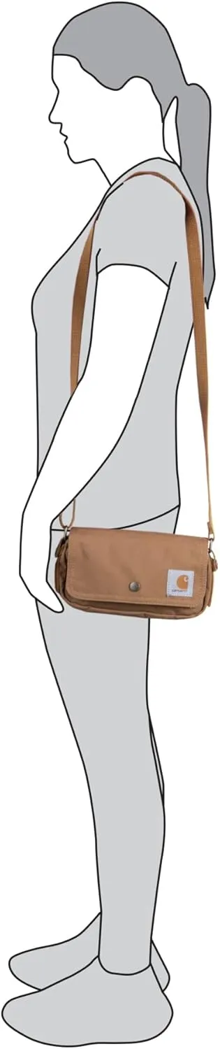 Carhartt Crossbody Horizontal Bag, Carries as a Crossbody or Waist Pack with Removable Strap, Black