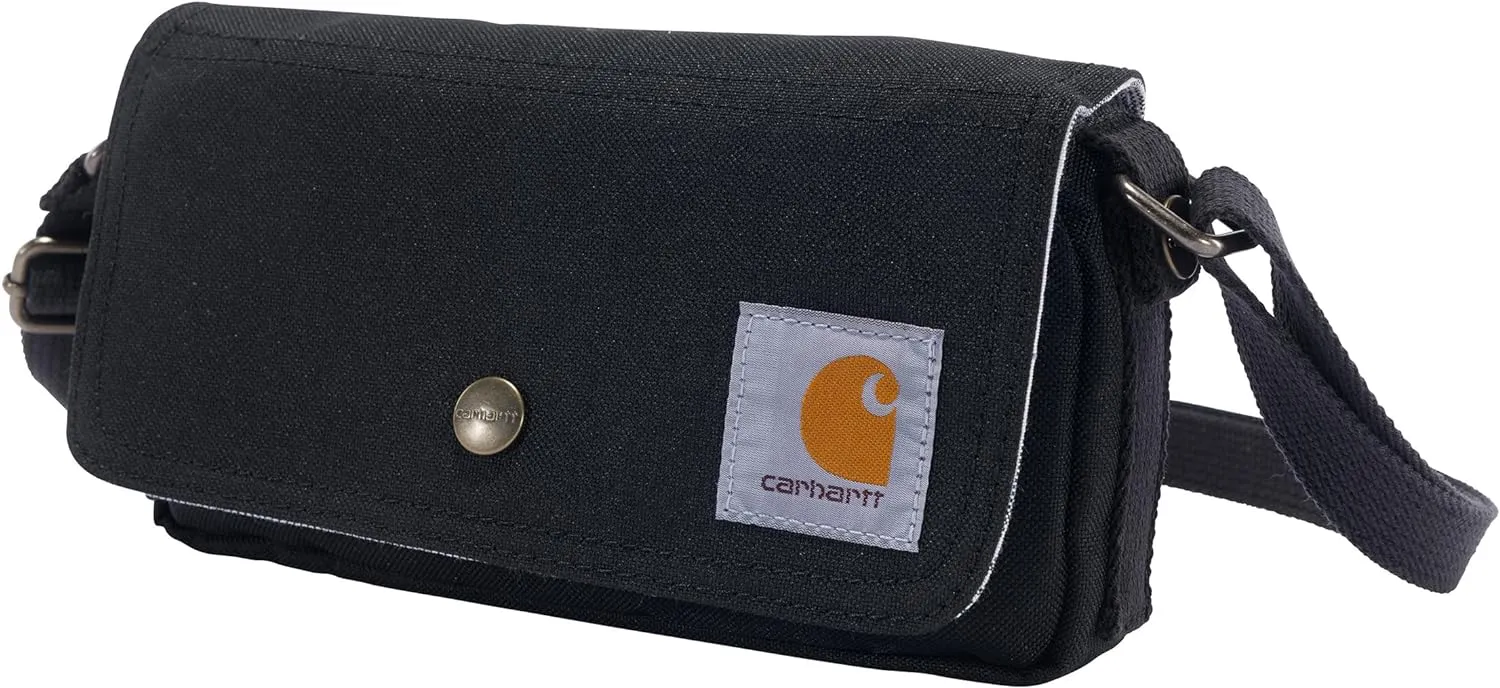 Carhartt Crossbody Horizontal Bag, Carries as a Crossbody or Waist Pack with Removable Strap, Black