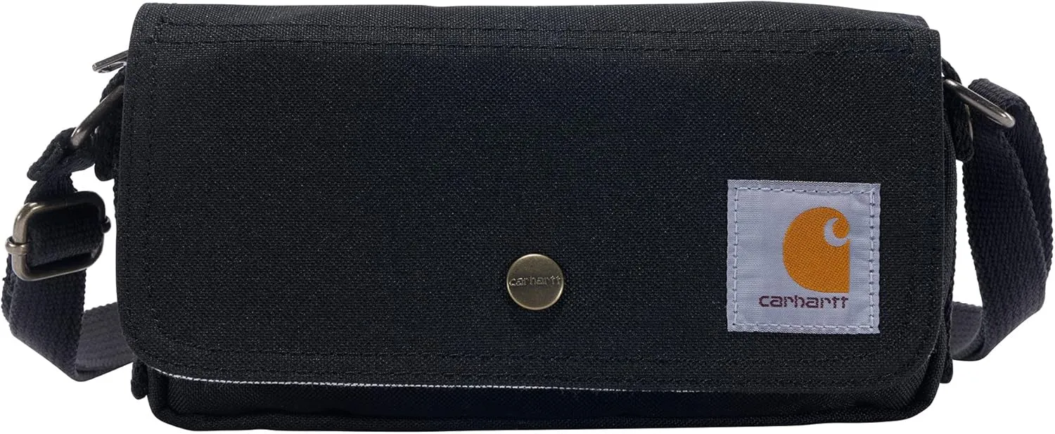Carhartt Crossbody Horizontal Bag, Carries as a Crossbody or Waist Pack with Removable Strap, Black
