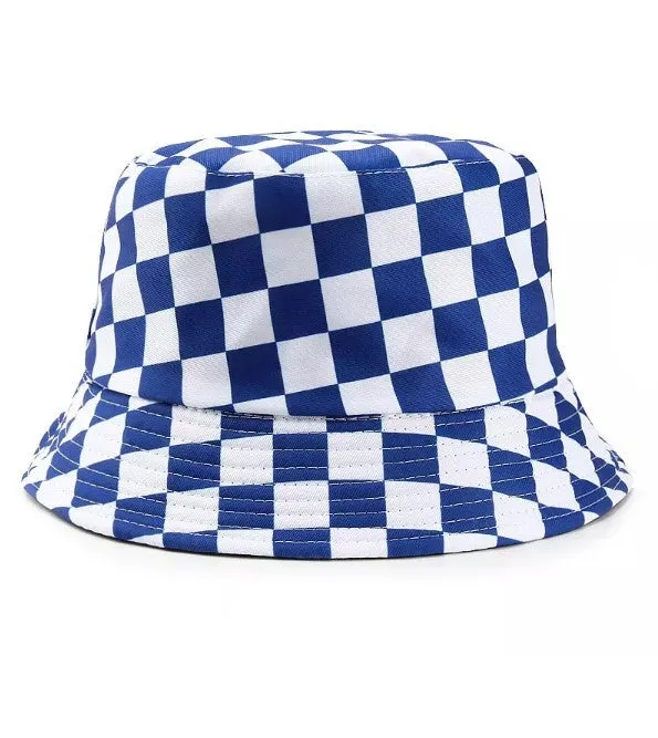 Checked Red Unisex Summer Bucket Hat