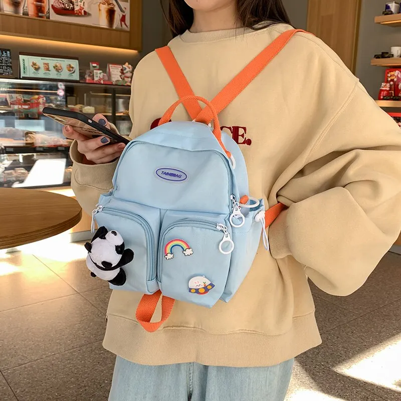 Christmas Gift Cute candy color small backpacks for school teenagers girls Fashion multifunctional shoulder bag handbag Young girl travel bag
