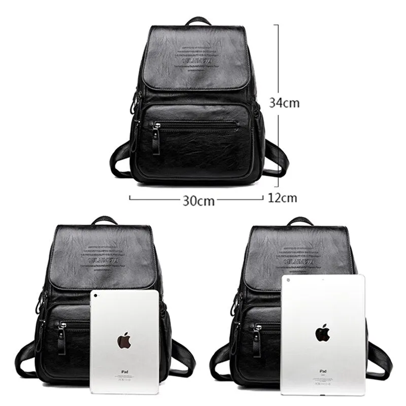 Christmas Gift New 2020 Winter Women Backpack High Quality Leather Women Bag Large Capacity Backpacks Travel Bags Fashion School Bags For Girls