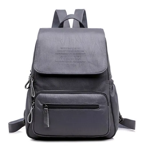 Christmas Gift New 2020 Winter Women Backpack High Quality Leather Women Bag Large Capacity Backpacks Travel Bags Fashion School Bags For Girls