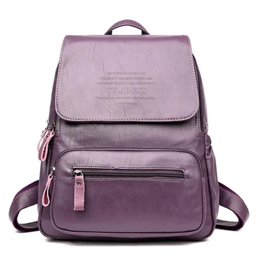 Christmas Gift New 2020 Winter Women Backpack High Quality Leather Women Bag Large Capacity Backpacks Travel Bags Fashion School Bags For Girls