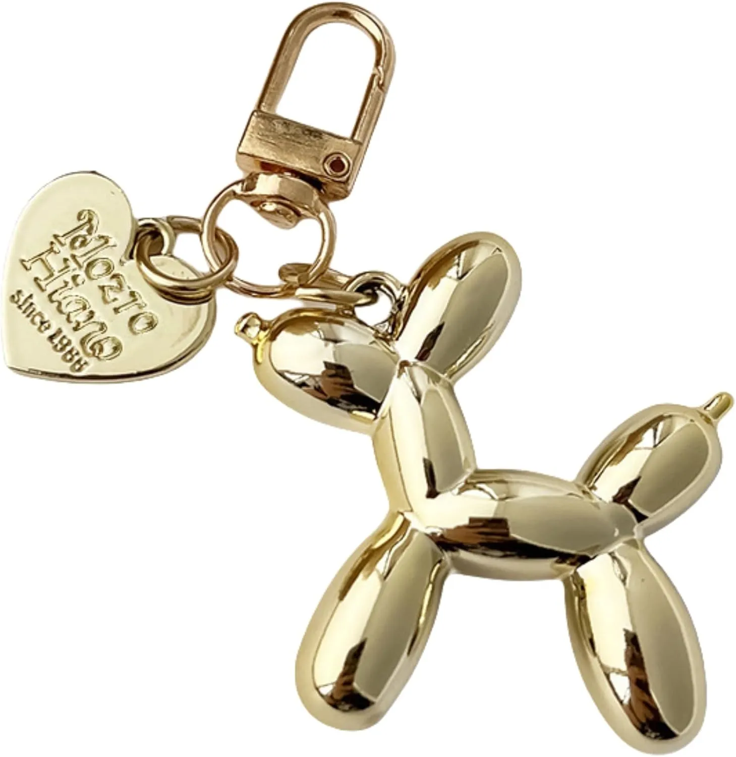 Cute Jelly Balloon Dog Heart Keychain Valentine's Day Gift for Women Car Keys Handbag Purse Backpack Pendant Key Chains