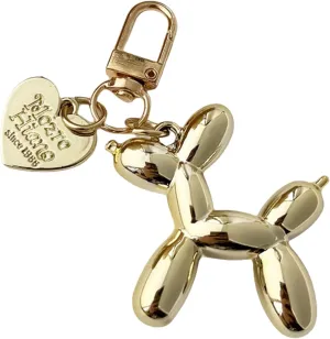 Cute Jelly Balloon Dog Heart Keychain Valentine's Day Gift for Women Car Keys Handbag Purse Backpack Pendant Key Chains