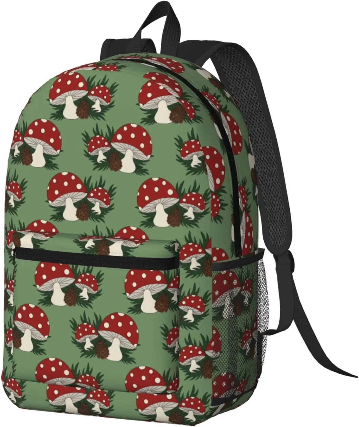 Cute Mushrooms 17 Inch Backpacks Multipurpose Laptop Backpack Double Shoulder Bag for Men Women Gifts