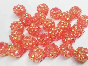 Dark Pink Circular Resin Sugar Balls (12 mm)