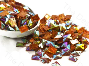 Faceted Yellow Rectangular Acrylic Stones