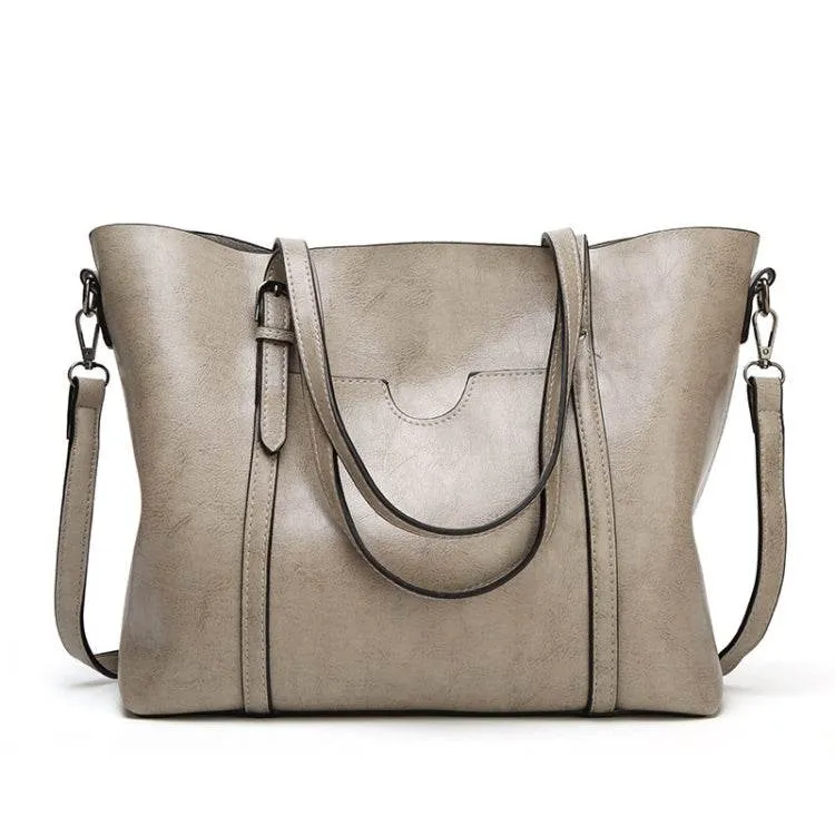 Fashionable All-Purpose 888-G9 Oil Wax Leather Tote Bag