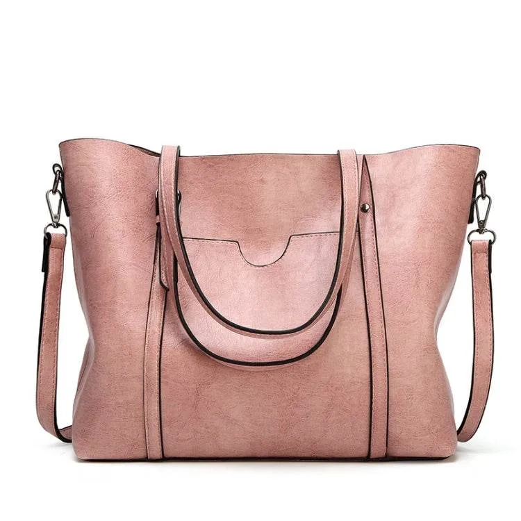 Fashionable All-Purpose 888-G9 Oil Wax Leather Tote Bag