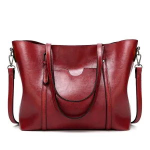 Fashionable All-Purpose 888-G9 Oil Wax Leather Tote Bag