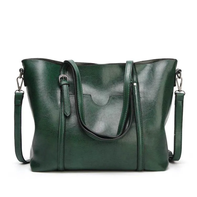 Fashionable All-Purpose 888-G9 Oil Wax Leather Tote Bag