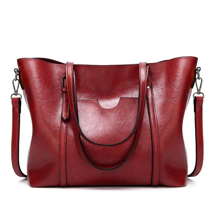 Fashionable All-Purpose 888-G9 Oil Wax Leather Tote Bag