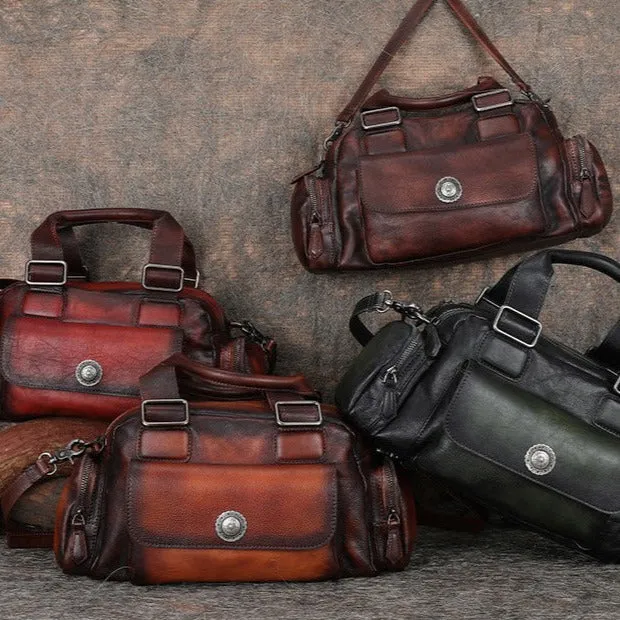 Handmade Leather Womens Vintage Handbag Best Shoulder Bags Vintage Crossbody Purses for Ladies
