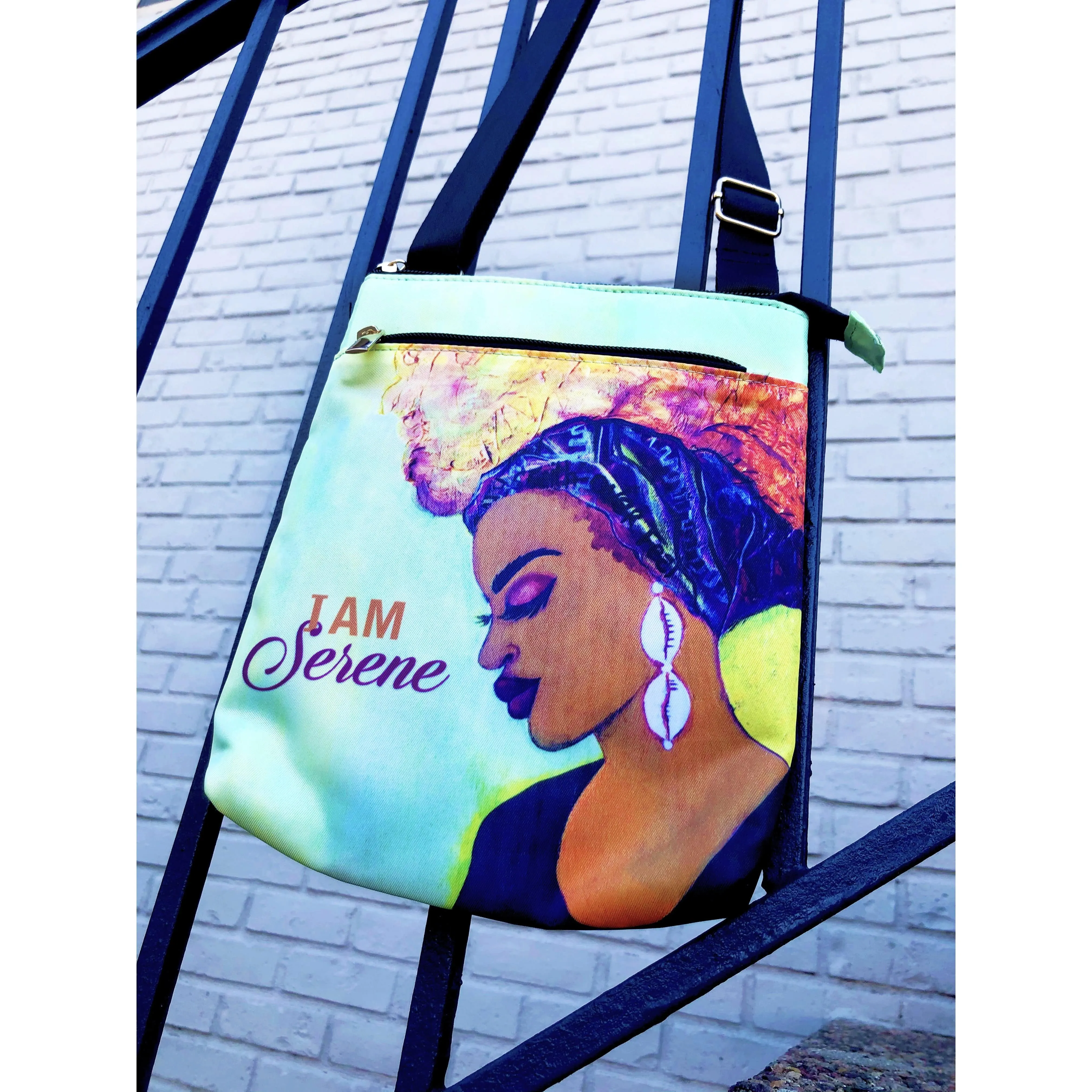 I am Serene Crossbody Travel Purse