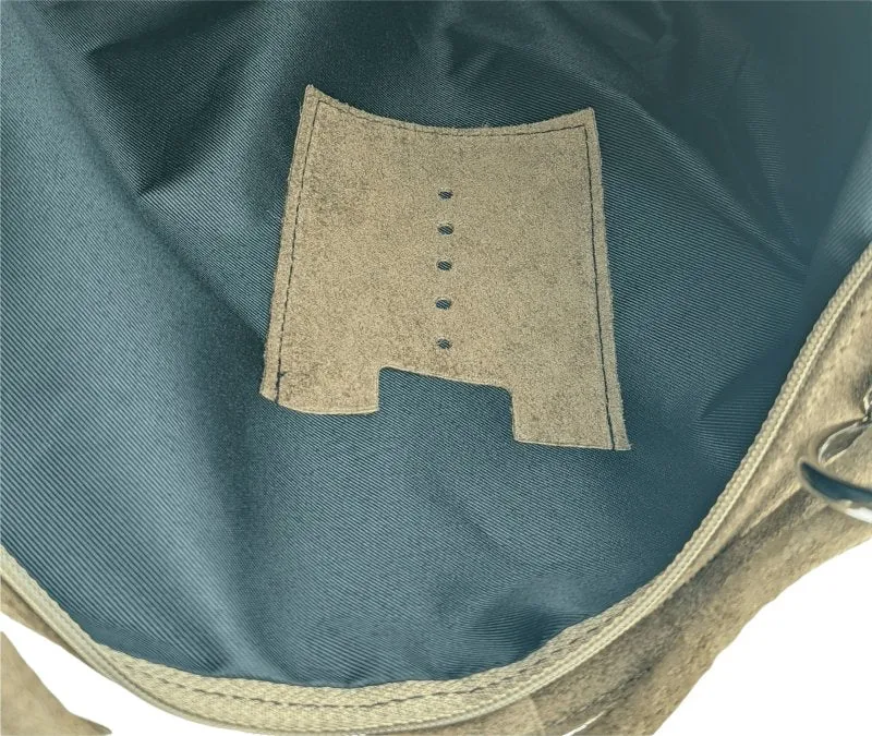 Italian Designer Suede Leather Slouchy Bag - Swolit Cosimo - Taupe