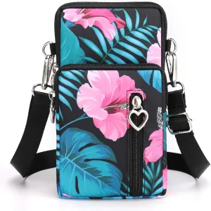 JANKS Small Crossbody Bag for Women - Mini Phone Purses with Crossbody Strap and Wallet - Nylon Arm Bag