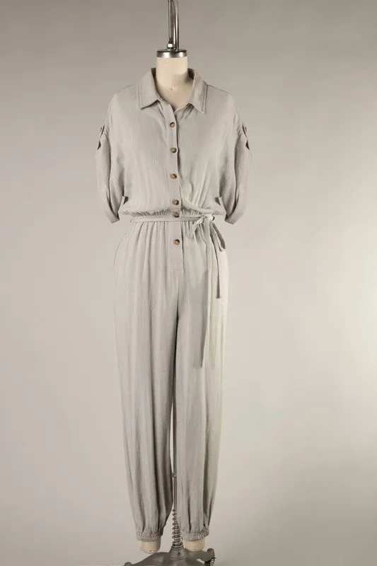 Juliette's Button Up Jumpsuit