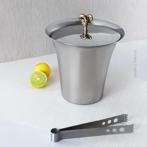KNOT ICE BUCKET WITH TONGS