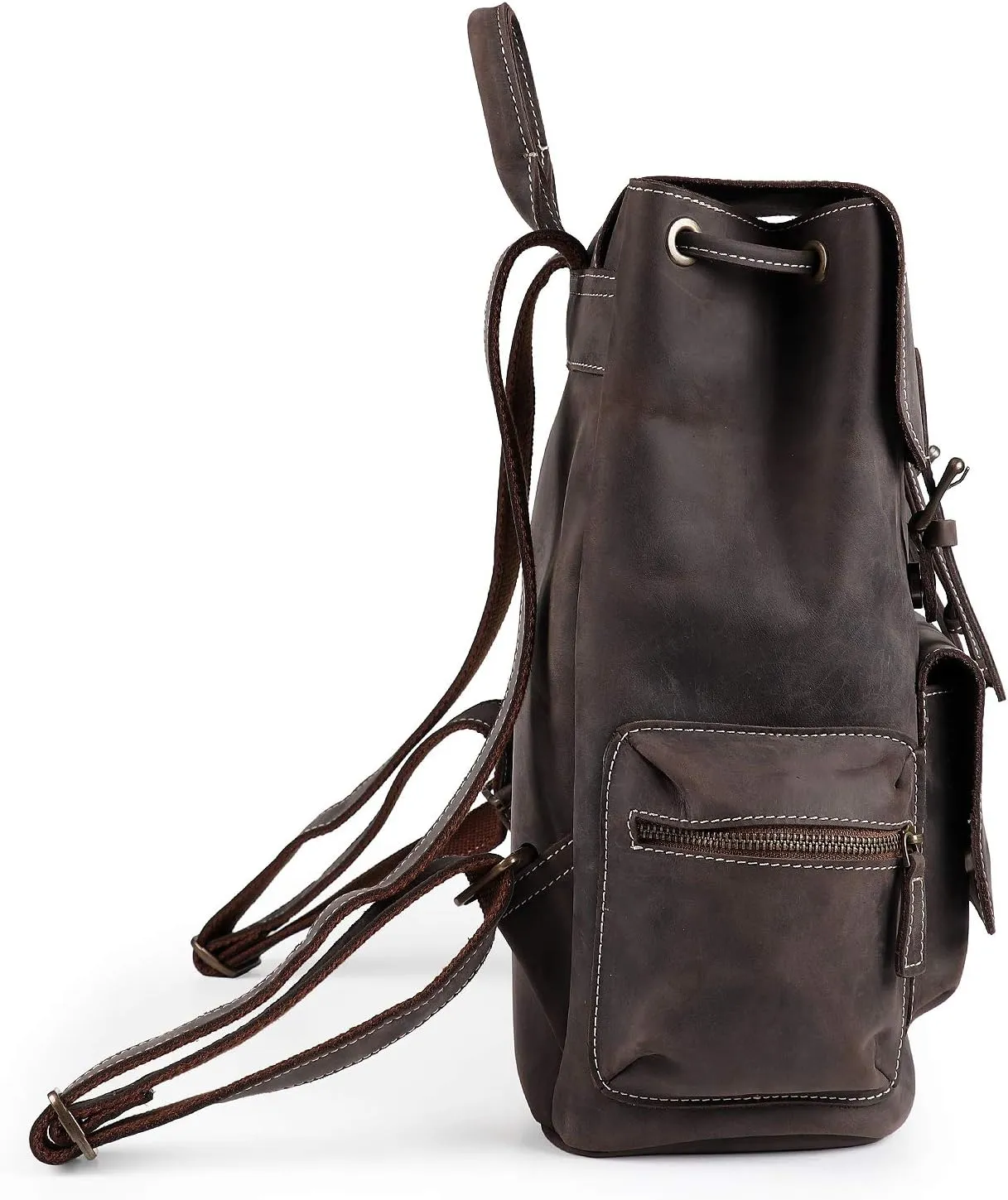 MegaGear Valley Leather Backpack, Chestnut, Large