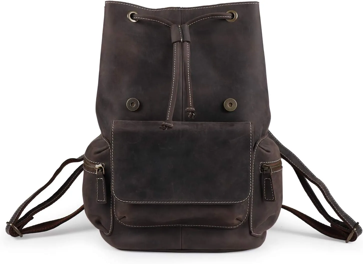 MegaGear Valley Leather Backpack, Chestnut, Large