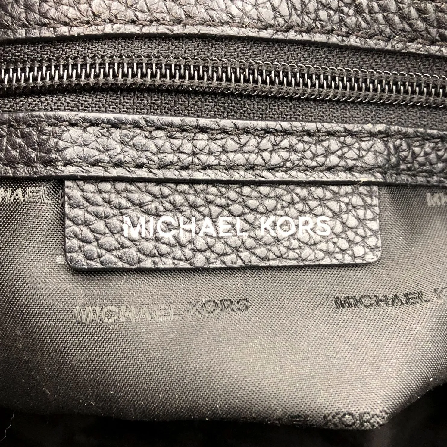 Michael Kors Bristol Black Pebbled Leather Crossbody Bag w/ Silver Detail ( COA)
