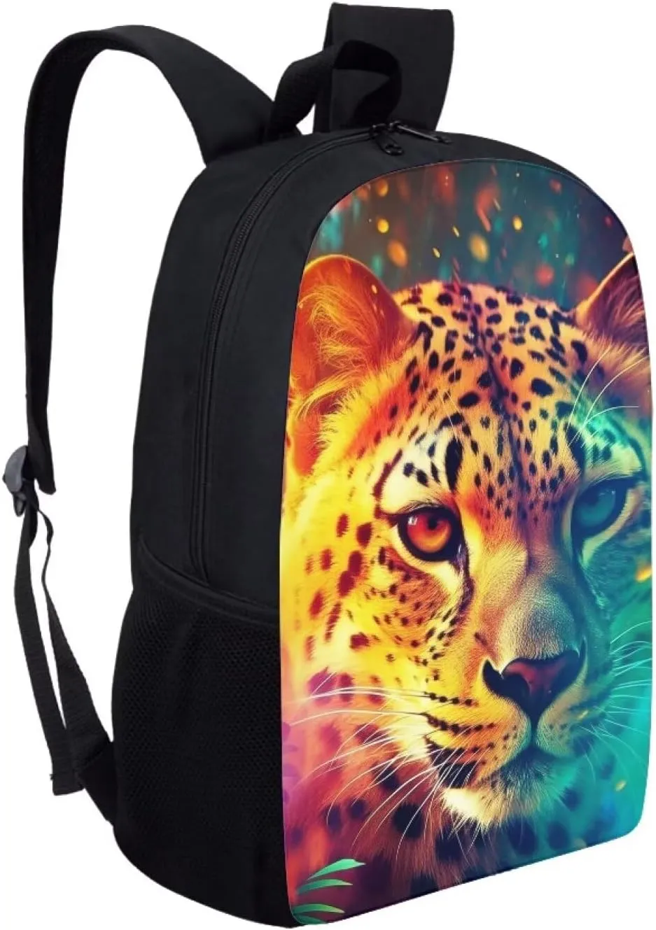 PinUp Angel Yellow Cool Cheetah School Bag For Kids Backpack Cool Magical Animal Bag For Children Boys and Girls Bookbag