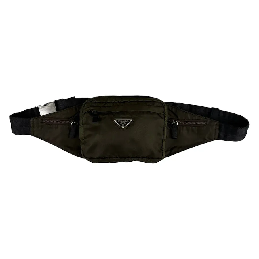 PRADA OLIVE GREEN BELT BAG 018390