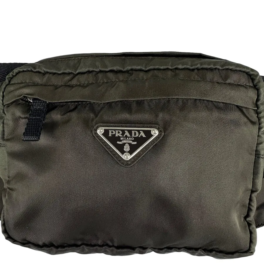 PRADA OLIVE GREEN BELT BAG 018390
