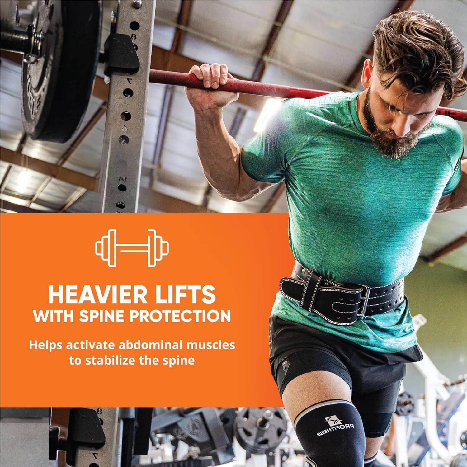 ProFitness Weight Lifting Belt - Premium 4" Wide Functional Fitness Belt for Men & Women - Squat & Deadlift Support
