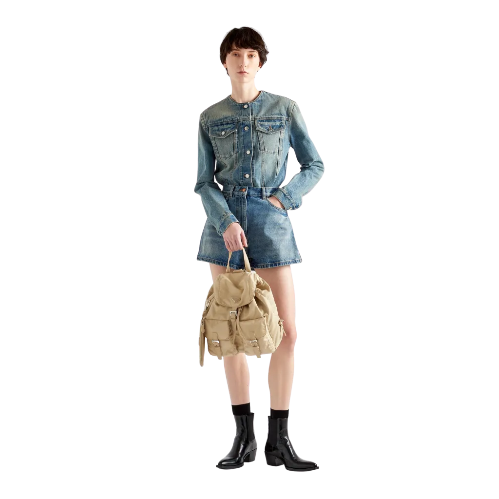 Re-Nylon medium backpack with pouch