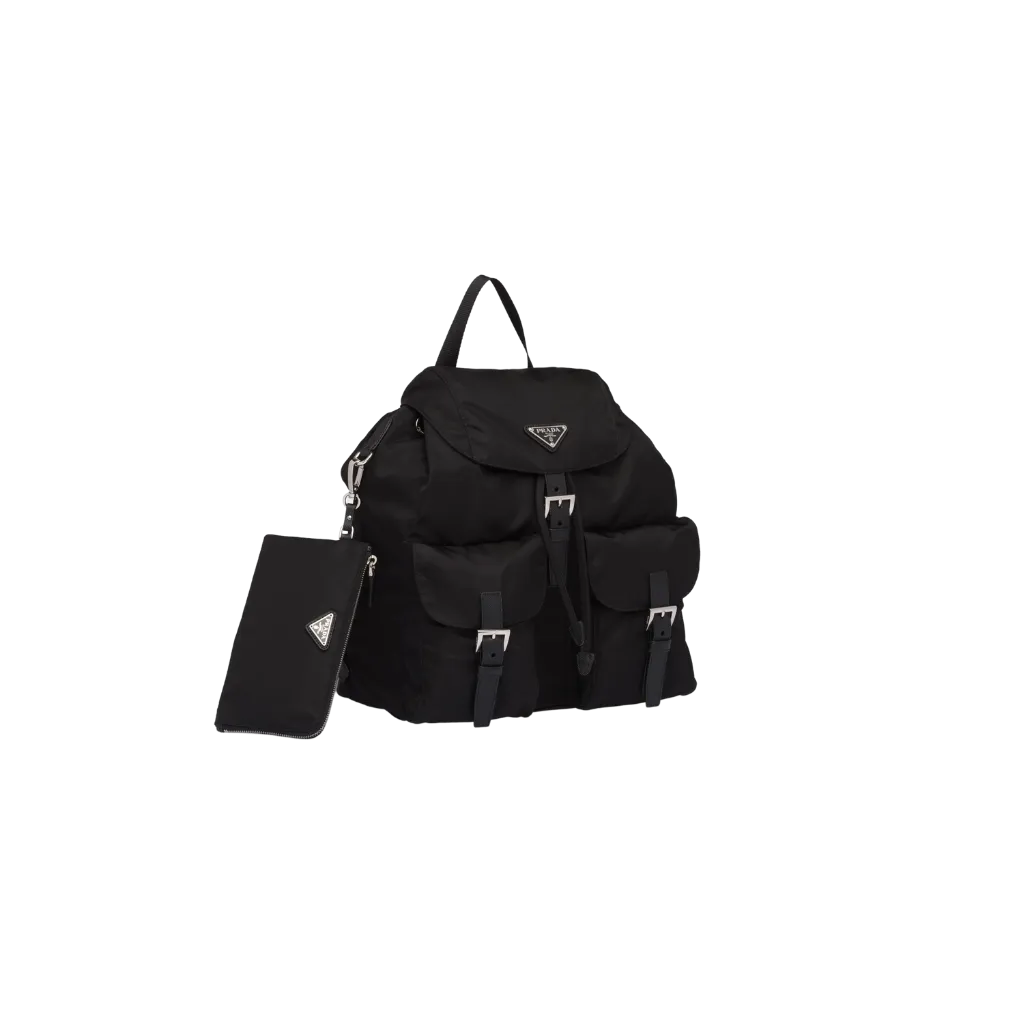 Re-Nylon medium backpack with pouch