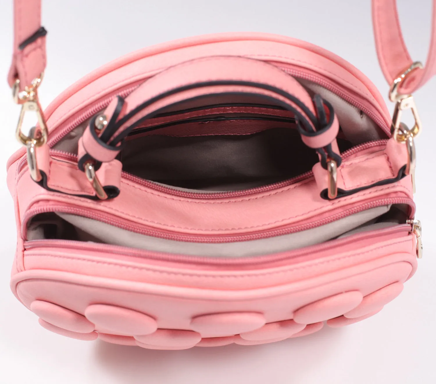 Retro Faux Leather Dual Compartments Crossbody Mod Satchel Handbag Purse