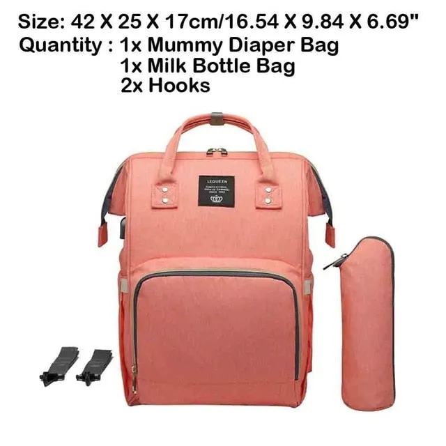 Sidiou Group Maternity Waterproof Nappy Handbag USB Port Travel Mummy Nursing Backpacks