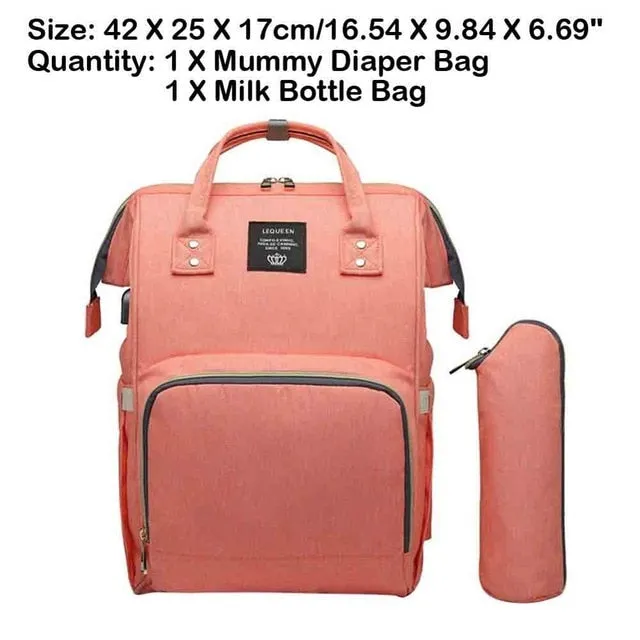 Sidiou Group Maternity Waterproof Nappy Handbag USB Port Travel Mummy Nursing Backpacks