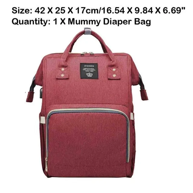 Sidiou Group Maternity Waterproof Nappy Handbag USB Port Travel Mummy Nursing Backpacks